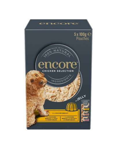 ENCORE Dog Multipak mix skoniai su vištiena želė šunims 20x100g