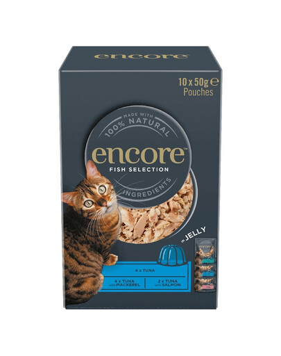 ENCORE Cat Multipak mix žuvies skonio želė katėms 20x50g