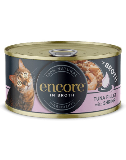 ENCORE Cat filet tunas su krevetėmis sultinyje katėms 16x70g