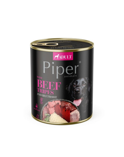 DOLINA NOTECI PIPER Animals su jautienos skrandžiu 800 g drėgno ėdalo suaugusiems šunims