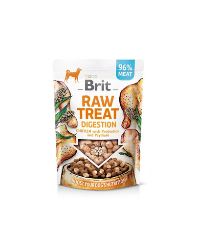 BRIT Raw Treat Freeze Dried Digestion 40 g liofilizuotas vištienos skanėstas su probiotikais šunims