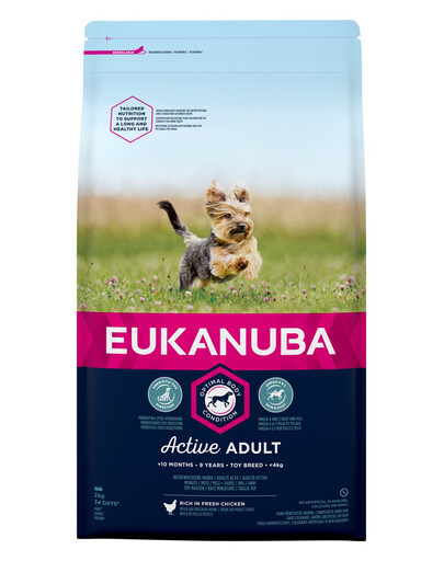 EUKANUBA Active Adult Toy Breed Chicken 2 kg