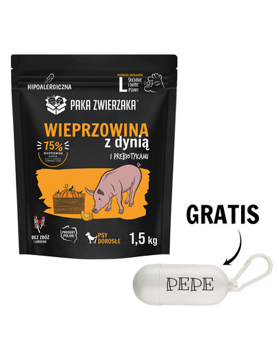 PAKA ZWIERZAKA Seventh Heaven Sausas maistas Kiauliena ir moliūgai L 1,5 kg + maišeliai NEMOKAMAI