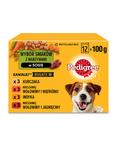 Pedigree Mix skirtingų skonių 12X100 g
