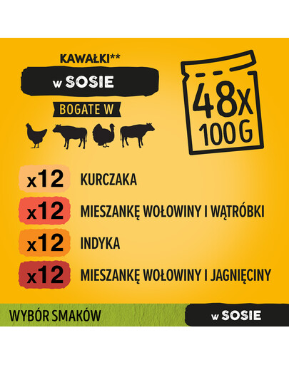 Pedigree Mix skirtingų skonių 12X100 g