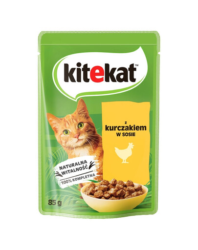KITEKAT Vištiena padaže 85 g suaugusioms katėms