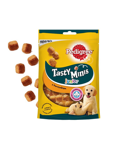 PEDIGREE Tasty Minis Junior 125 g šuniukų maistas su vištiena