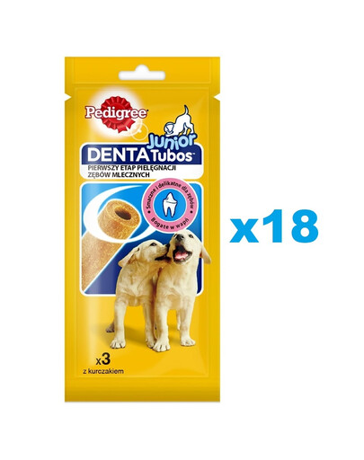 PEDIGREE DentaTubos Junior 18x72g šuniukų maistas su vištienos skoniu