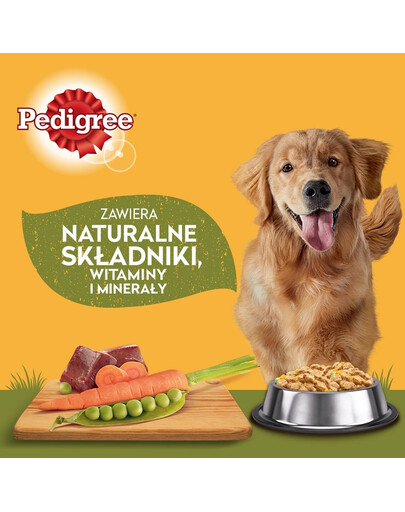 PEDIGREE Adult konservų dėžutė 400 g - drėgnas šunų ėdalas su vištiena ir morkomis drebučiuose