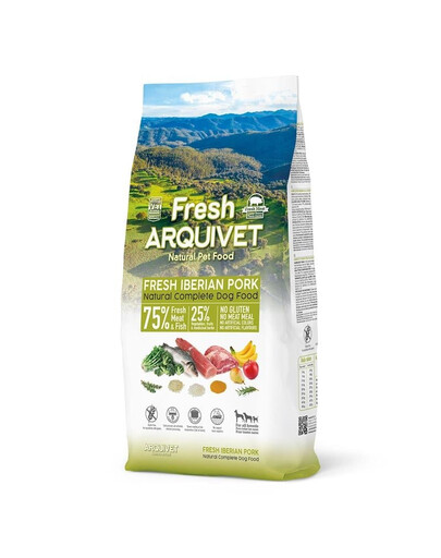 ARQUIVET Fresh Pusiau drėgnas šunų ėdalas Iberijos kiauliena ir vandenyno žuvimi 10 kg