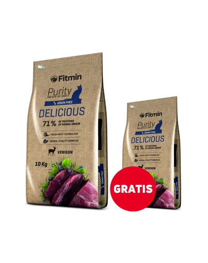 FITMIN Cat Purity Delicious 10 kg + 400 g NEMOKAMAI