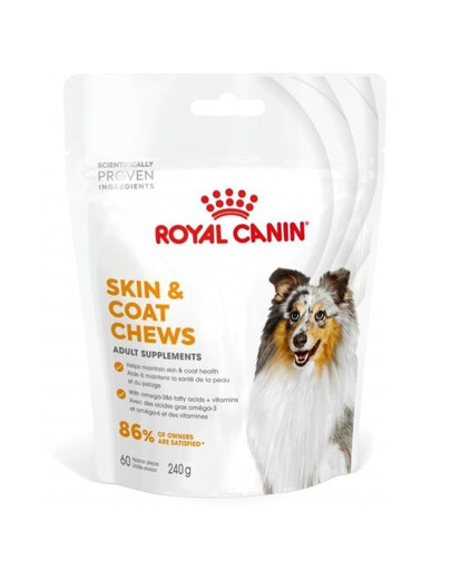 ROYAL CANIN Skin Coat Adult Dog Supplements 240g Odos ir kailio sveikatingumo papildas suaugusiems šunims