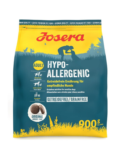 JOSERA Hypoallergenic 900 g Maistas be grūdų jautriems šunims