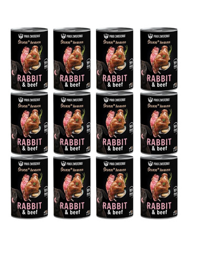 PAKA ZWIERZAKA Seventh Heaven Królik i wołowina (rabbit&beef) 12x400 g
