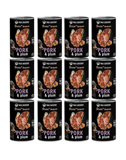 PAKA ZWIERZAKA Seventh Heaven Schab ze śliwką (pork&plum) 12x400 g