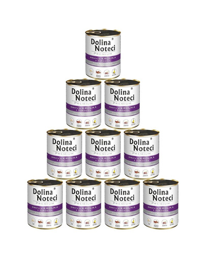 DOLINA NOTECI Premium Bogata W Królika Z Żurawiną 10x800g