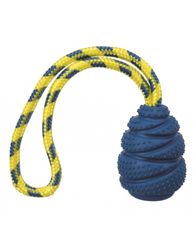 Zabawka gumowa Sporting Jumper na linie naturalny kauczuk, 7 cm/25 cm