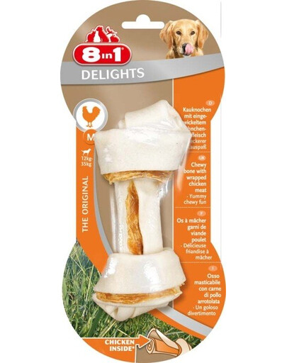 8IN1 Delights bone M skanėstas šunims su vištiena 2 vnt.