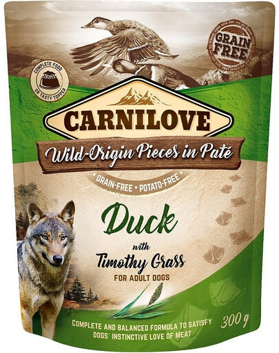 Dog Paté Duck with Timothy Grass 300g mokra karma dla psów Kaczka z tymotką łąkową