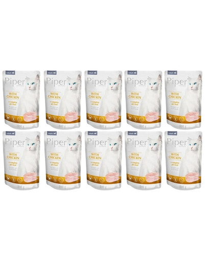 PIPER Animals Adult Kurczak mokra karma dla kota 10x100 g