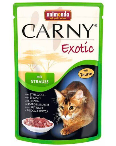 Carny exotic z mięsem strusia 0.085 kg