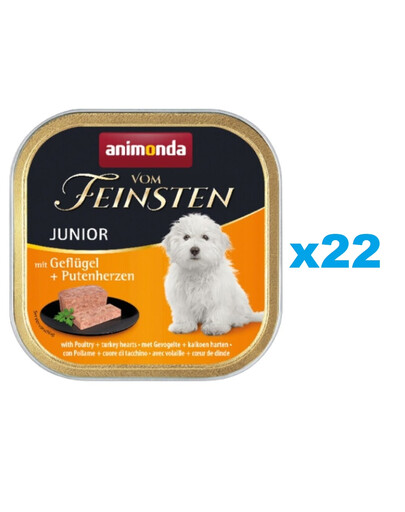ANIMONDA vom Feinsten Junior drób i serca indyka 22x150g