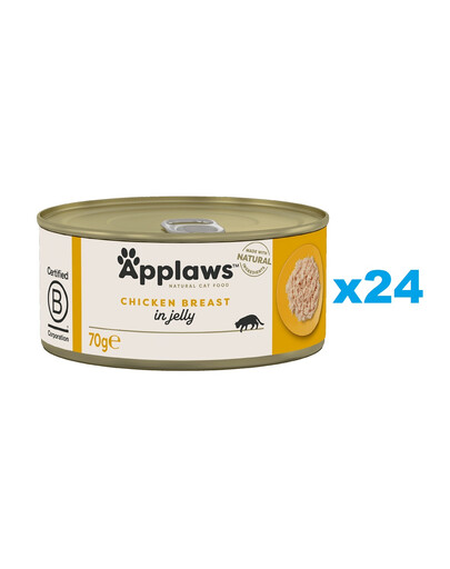 APPLAWS Kitten Chicken Breast mokra karma dla kociąt kurczak w galaretce 24x70 g