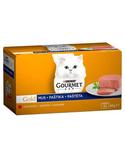 Purina Gourmet Gold mus wołowina 4x85 g