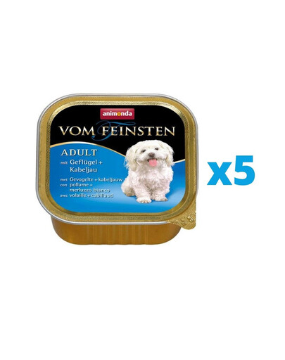 ANIMONDA Vom Feinsten Mare z drobiem i dorszem atlantyckim 5 x 150 g