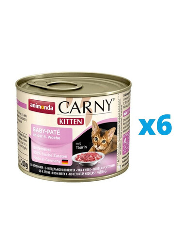 ANIMONDA Carny zestaw Baby Pate 6 x 200 g