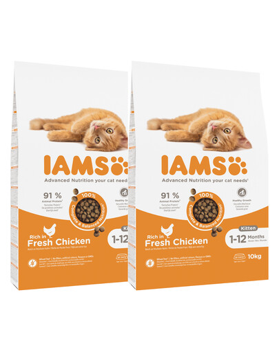 IAMS for Vitality kačiukams su šviežia vištiena 20 kg (2 x 10 kg)
