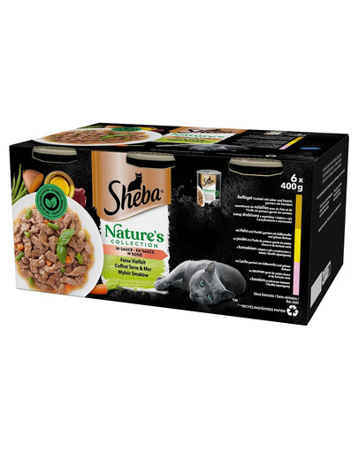 puszka 6x400 g Nature's Collection Wybór Smaków koktajl drobiowy, z kurczakiem, z łososiem w sosie