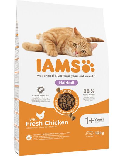 Cat Adult All Breeds Hairball Control Chicken 10 kg