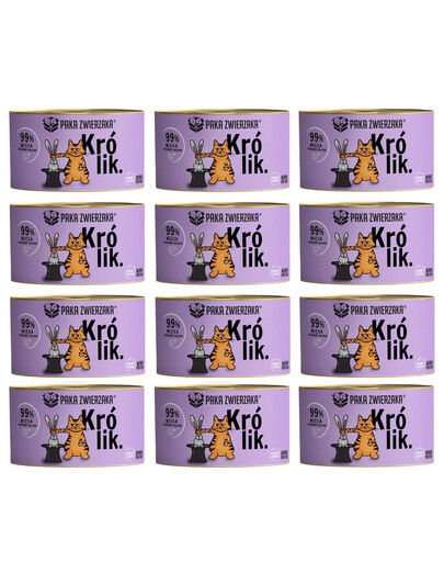 PAKA ZWIERZAKA Karma mokra Królik 12x200 g