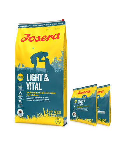JOSERA Light&Vital 12,5kg suaugusiems šunims svorio mažinimui + 2x 900g NEMOKAMAI