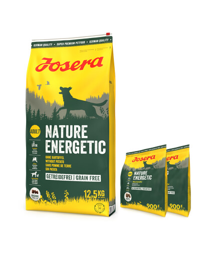 JOSERA Nature Energetic 12,5kg suaugusiems aktyviems šunims + 2x 900g NEMOKAMAI