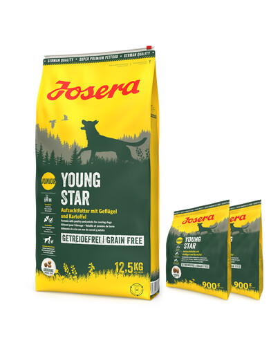 JOSERA YoungStar 12,5kg šuniukams ir jauniems šunims + 2x 900g NEMOKAMAI