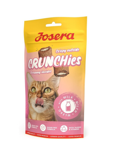 JOSERA Crunchies with Milk 60 g traškūs skanėstai su pienu katėms