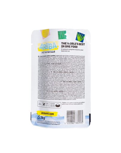 ARUBA Cat Koza, dynia, cukinia i spirulina 70 g