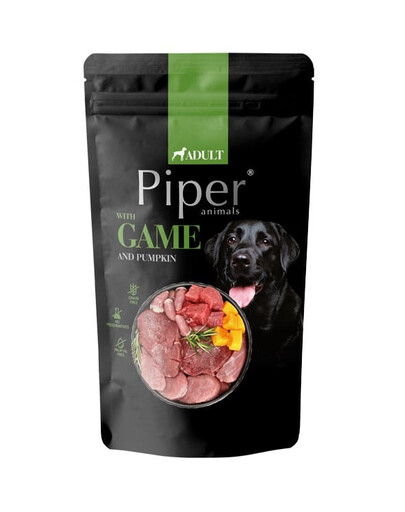 PIPER su elniena ir moliūgais 150 g drėgno ėdalo suaugusiems šunims