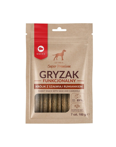 MACED Funkcinis kramtukas su šalavijais ir ramunėlėmis, 7 vnt. / 100 g