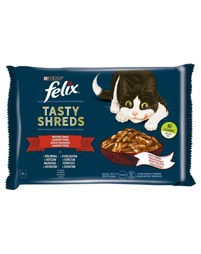 Tasty Shreds Wiejskie Smaki wołowina i kurczak 4x80g