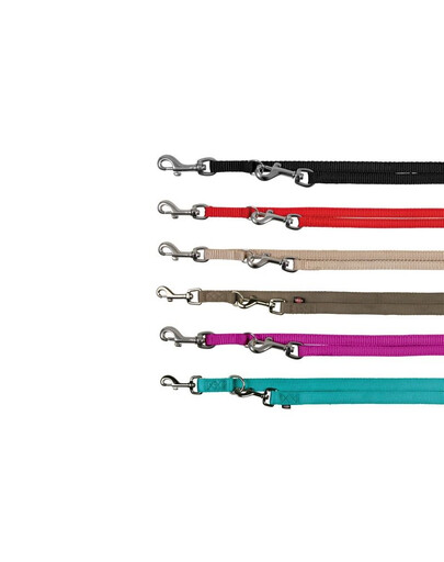 Trixie reguliuojamas dvigubas pavadėlis Premium (l-xl) 2 m/25mm rudas