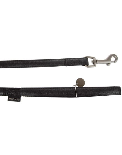 Zolux pavadėlis Mac Leather 10 mm / 1.2 m juodas