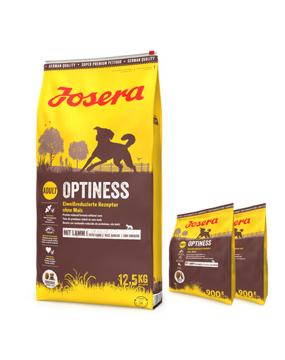 JOSERA Optiness 12,5kg suaugusiems vidutinių ir didelių veislių šunims + 2x 900g NEMOKAMAI