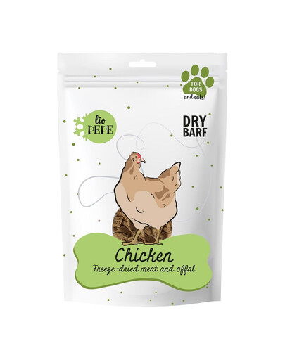 PAKA ZWIERZAKA PEPE Freeze-dried liofilizuoti vištienos širdelės 60 g