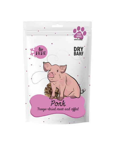 PAKA ZWIERZAKA PEPE Freeze-dried liofilizuotas kiaulienos širdis 60 g