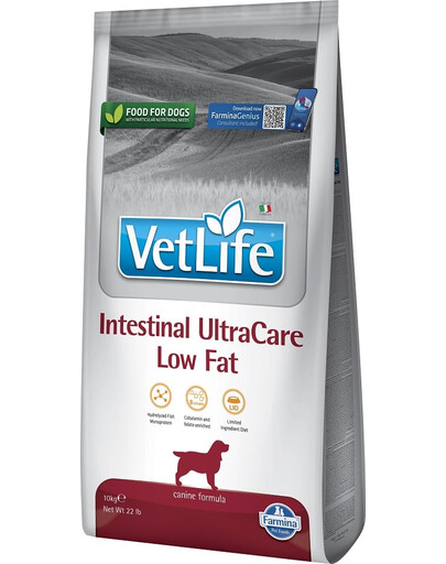 FARMINA Vet Life Dog Intestinal Ultra Care Low Fat 10 kg dietinis šunų maistas