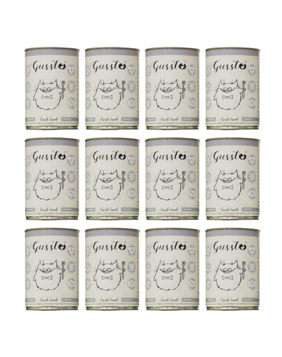 GUSSTO Cat Fresh Lamb drėgnas ėdalas katėms ėriena 12x400 g