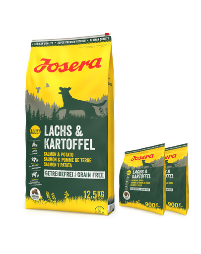 JOSERA Lachs&Kartoffel 12,5kg suaugusiems šunims su lašiša ir bulvėmis + 2x 900g NEMOKAMAI